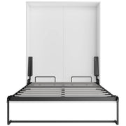 True Contemporary Murphy Wall Bed Full Wallie II White Vertical Murphy Wall Pull Down Bed - Available in 3 Sizes