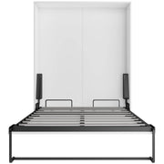 True Contemporary Murphy Wall Bed Full Wallie II White Vertical Murphy Wall Pull Down Bed - Available in 3 Sizes