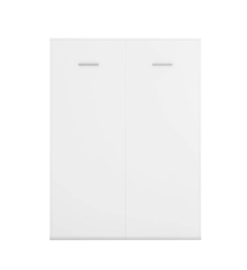 True Contemporary Murphy Wall Bed Full Wallie White Vertical Murphy Wall Pull Down Bed - Available in 3 Sizes