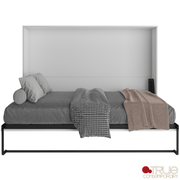 True Contemporary Murphy Wall Bed Heidi III White Horizontal Murphy Wall Pull Down Bed - Available in 3 Sizes