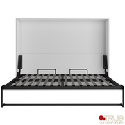 True Contemporary Murphy Wall Bed Heidi III White Horizontal Murphy Wall Pull Down Bed with Mattress - Available in 3 Sizes