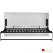 True Contemporary Murphy Wall Bed Heidi III White Horizontal Murphy Wall Pull Down Bed with Mattress - Available in 3 Sizes