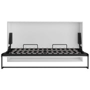 True Contemporary Murphy Wall Bed Twin Heidi III White Horizontal Murphy Wall Pull Down Bed - Available in 3 Sizes