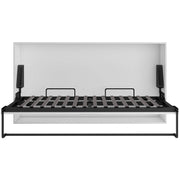 True Contemporary Murphy Wall Bed Twin Heidi III White Horizontal Murphy Wall Pull Down Bed - Available in 3 Sizes