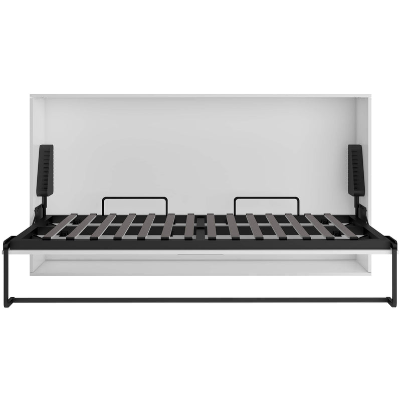 True Contemporary Murphy Wall Bed Twin Heidi III White Horizontal Murphy Wall Pull Down Bed - Available in 3 Sizes