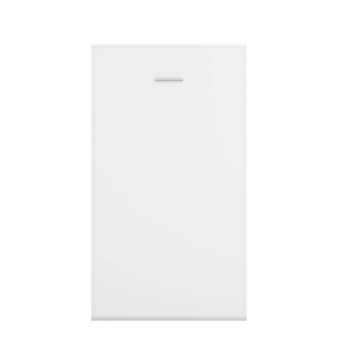 True Contemporary Murphy Wall Bed Twin Wallie White Vertical Murphy Wall Pull Down Bed - Available in 3 Sizes
