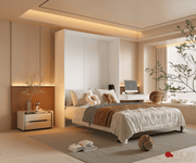 True Contemporary Murphy Wall Bed Wallie II White Vertical Murphy Wall Pull Down Bed - Available in 3 Sizes