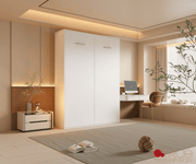 True Contemporary Murphy Wall Bed Wallie II White Vertical Murphy Wall Pull Down Bed - Available in 3 Sizes