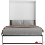 True Contemporary Murphy Wall Bed Wallie II White Vertical Murphy Wall Pull Down Bed - Available in 3 Sizes