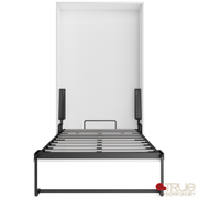 True Contemporary Murphy Wall Bed Wallie II White Vertical Murphy Wall Pull Down Bed with Mattress - Available in 3 Sizes