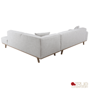 True Contemporary Sectional Sterling 120" Wide Tufted L-Shaped Sectional Sofa in Monique Oyster