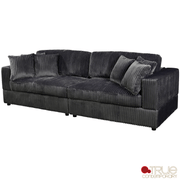 True Contemporary Sofa Ridgeway 105" Minky Corduroy Fabric 2 Seater Sofa - Available in 3 Colours