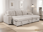 Urban Cali Sectional Avila 98.5" Wide Sleeper Sectional Sofa Bed with Cupholders and Storage Chaise - Available in 2 Colours