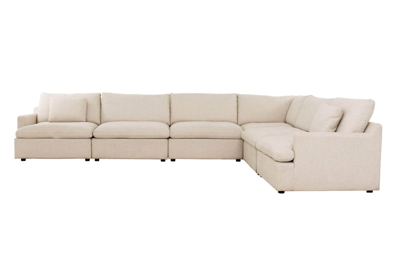 Urban Cali Sectional Beige Long Beach Large Modular L-Shaped Sectional Sofa - Available in 2 Colours