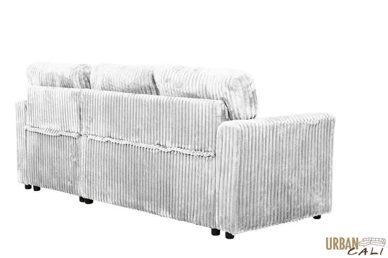 Urban Cali Sectional Calabasas Corduroy Reversible Sleeper Sectional Sofa Bed with Storage Chaise – Available in 2 Colours