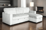 Urban Cali Sectional Calabasas Corduroy Reversible Sleeper Sectional Sofa Bed with Storage Chaise – Available in 2 Colours