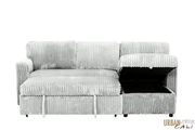 Urban Cali Sectional Calabasas Corduroy Reversible Sleeper Sectional Sofa Bed with Storage Chaise – Available in 2 Colours