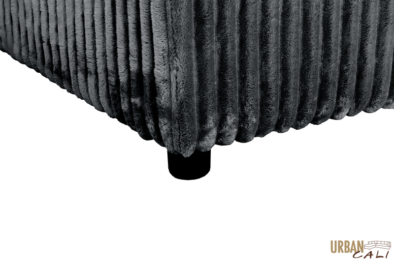 Urban Cali Sectional Calabasas Minky Corduroy 89.5" Reversible Sleeper Sectional Sofa Bed with Storage Chaise - Available in 2 Colours