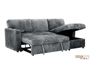 Urban Cali Sectional Calabasas Minky Corduroy 89.5" Reversible Sleeper Sectional Sofa Bed with Storage Chaise - Available in 2 Colours