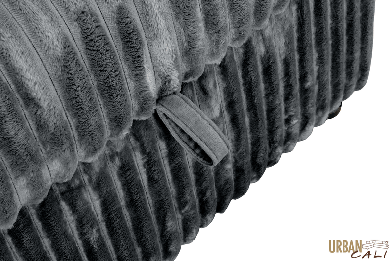 Urban Cali Sectional Calabasas Minky Corduroy 89.5" Reversible Sleeper Sectional Sofa Bed with Storage Chaise - Available in 2 Colours