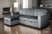 Urban Cali Sectional Calabasas Minky Corduroy 89.5" Reversible Sleeper Sectional Sofa Bed with Storage Chaise - Available in 2 Colours