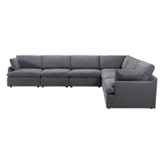 Urban Cali Sectional Grey Long Beach Large Modular L-Shaped Sectional Sofa - Available in 2 Colours