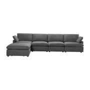 Urban Cali Sectional Grey Long Beach Large Modular Sectional Sofa with Ottoman - Available in 2 Colours