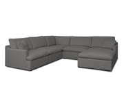 Urban Cali Sectional Grey Long Beach Modular Corner Sectional Sofa with Ottoman - Available in 2 Colours
