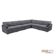 Urban Cali Sectional Long Beach Large Modular L-Shaped Sectional Sofa - Available in 2 Colours