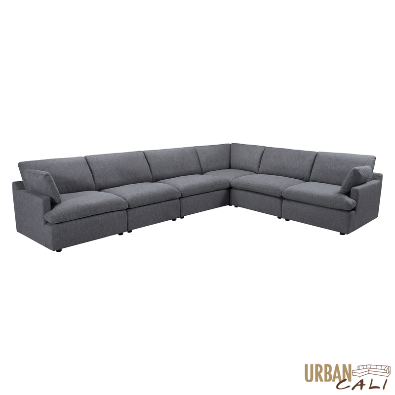 Urban Cali Sectional Long Beach Large Modular L-Shaped Sectional Sofa - Available in 2 Colours