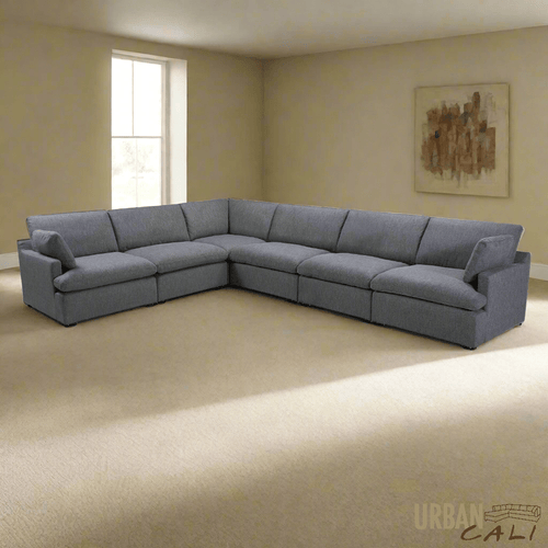 Urban Cali Sectional Long Beach Large Modular L-Shaped Sectional Sofa - Available in 2 Colours