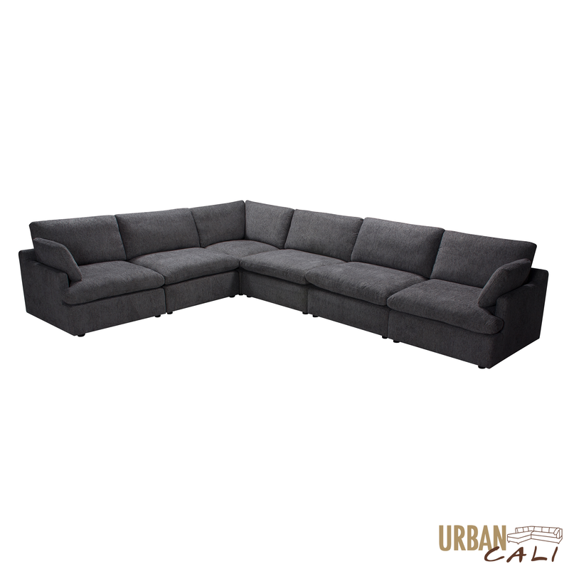 Urban Cali Sectional Long Beach Large Modular L-Shaped Sectional Sofa - Available in 3 Colours