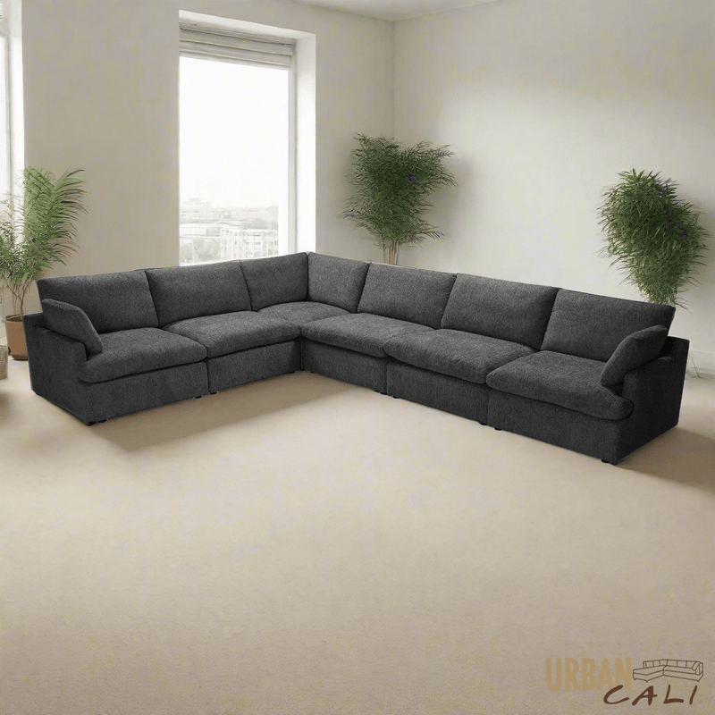 Urban Cali Sectional Long Beach Large Modular L-Shaped Sectional Sofa - Available in 3 Colours