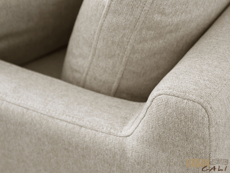 Urban Cali Sectional Long Beach Large Modular Sectional Sofa with Ottoman in Axel Beige