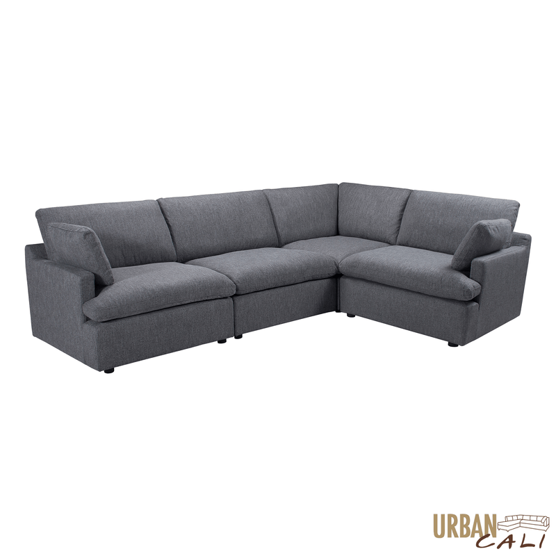Urban Cali Sectional Long Beach Medium Modular L-Shaped Sectional Sofa - Available in 2 Colours