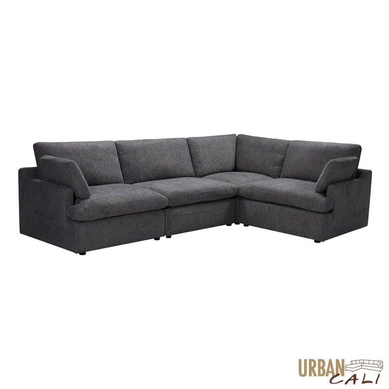 Urban Cali Sectional Long Beach Medium Modular L-Shaped Sectional Sofa - Available in 3 Colours