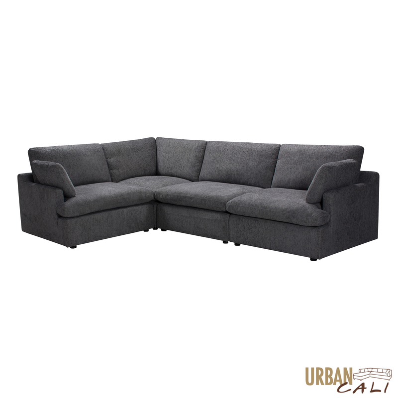 Urban Cali Sectional Long Beach Medium Modular L-Shaped Sectional Sofa - Available in 3 Colours