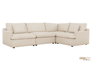 Urban Cali Sectional Long Beach Medium Modular L-Shaped Sectional Sofa in Axel Beige
