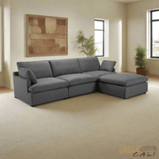 Urban Cali Sectional Long Beach Medium Modular Sectional Sofa with Ottoman - Available in 2 Colours