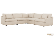 Urban Cali Sectional Long Beach Modular Corner Sectional Sofa in Axel Beige