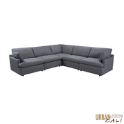 Urban Cali Sectional Long Beach Modular Corner Sectional Sofa in Axel Beige - Available in 2 Colours