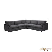 Urban Cali Sectional Long Beach Modular Corner Sectional Sofa in Axel Beige - Available in 3 Colours