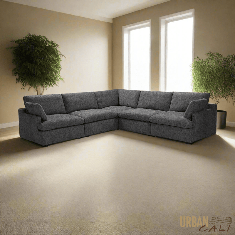 Urban Cali Sectional Long Beach Modular Corner Sectional Sofa in Axel Beige - Available in 3 Colours