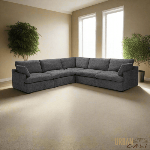 Urban Cali Sectional Long Beach Modular Corner Sectional Sofa in Axel Beige - Available in 3 Colours
