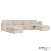 Urban Cali Sectional Long Beach Modular U-Shaped Sectional Sofa - Available in 2 Colours