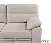 Urban Cali Sectional Malibu 94.5" Wide Sleeper Sectional Sofa Bed with Pull Down Tray, Cupholders Wireless Charger and Storage Chaise - Available in 2 Colours