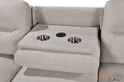 Urban Cali Sectional Malibu 94.5" Wide Sleeper Sectional Sofa Bed with Pull Down Tray, Cupholders Wireless Charger and Storage Chaise - Available in 2 Colours