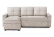 Urban Cali Sectional Sofa Beige Venice Sleeper Sectional Sofa Bed with Reversible Storage Chaise - Available in 4 Colours