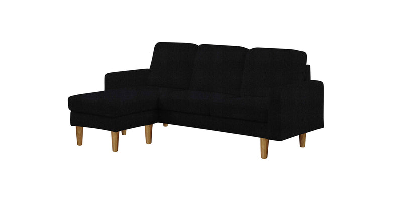 Urban Cali Sectional Sofa Black Hillsborough 76" Wide Boucle Sectional Sofa with Reversible Chaise - Available in 3 Colours