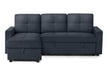 Urban Cali Sectional Sofa Dark Blue Venice Sleeper Sectional Sofa Bed with Reversible Storage Chaise - Available in 4 Colours